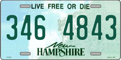 NH license plate 3464843