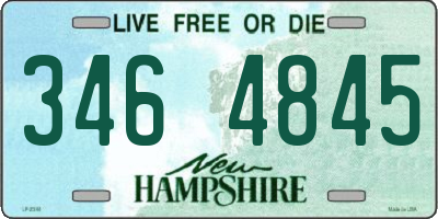 NH license plate 3464845