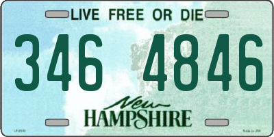 NH license plate 3464846