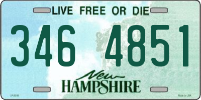NH license plate 3464851