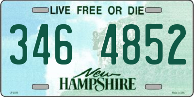 NH license plate 3464852