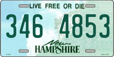 NH license plate 3464853