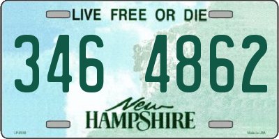 NH license plate 3464862