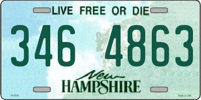 NH license plate 3464863