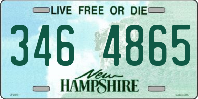 NH license plate 3464865