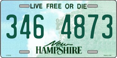 NH license plate 3464873
