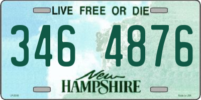 NH license plate 3464876