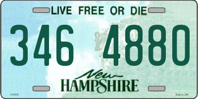 NH license plate 3464880