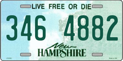 NH license plate 3464882