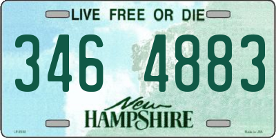 NH license plate 3464883