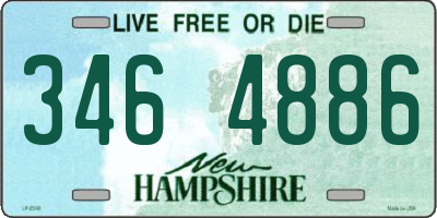 NH license plate 3464886