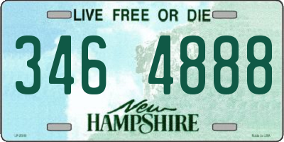 NH license plate 3464888