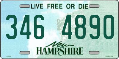 NH license plate 3464890