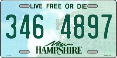 NH license plate 3464897