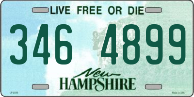 NH license plate 3464899