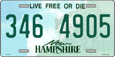 NH license plate 3464905