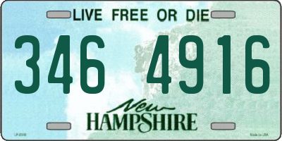 NH license plate 3464916