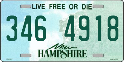 NH license plate 3464918