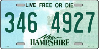 NH license plate 3464927