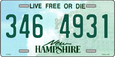 NH license plate 3464931