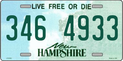 NH license plate 3464933