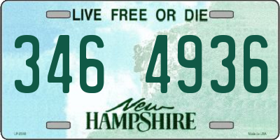 NH license plate 3464936