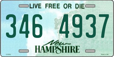 NH license plate 3464937