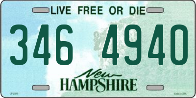 NH license plate 3464940