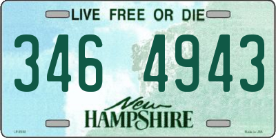 NH license plate 3464943