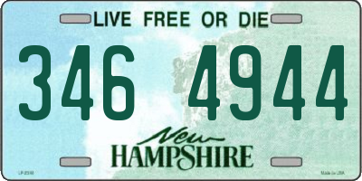 NH license plate 3464944