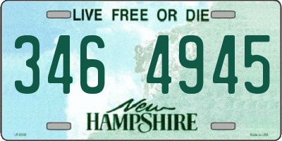 NH license plate 3464945
