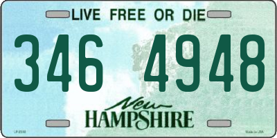 NH license plate 3464948