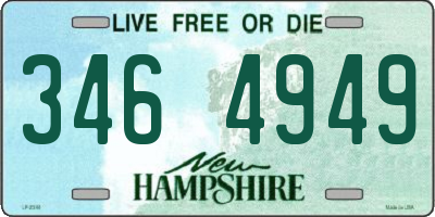NH license plate 3464949