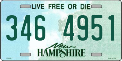 NH license plate 3464951