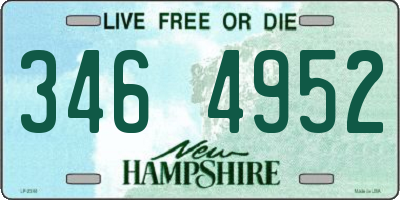 NH license plate 3464952