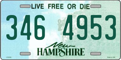 NH license plate 3464953