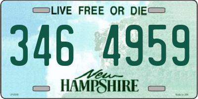 NH license plate 3464959