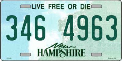 NH license plate 3464963