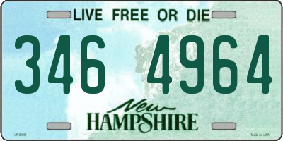 NH license plate 3464964
