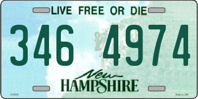 NH license plate 3464974