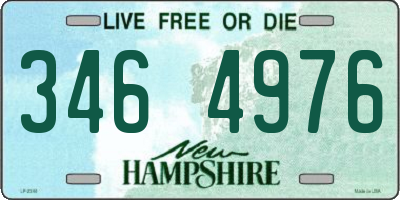 NH license plate 3464976