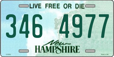 NH license plate 3464977