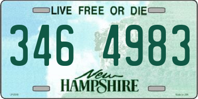 NH license plate 3464983