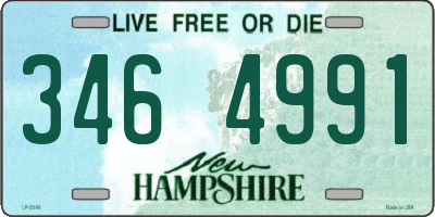 NH license plate 3464991