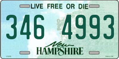 NH license plate 3464993