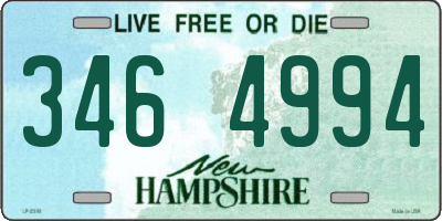 NH license plate 3464994