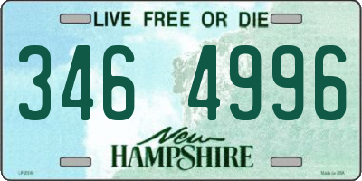 NH license plate 3464996