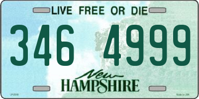 NH license plate 3464999