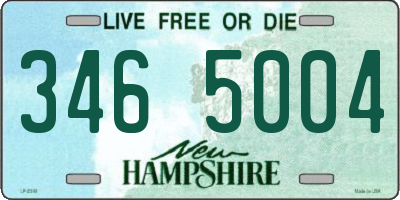NH license plate 3465004