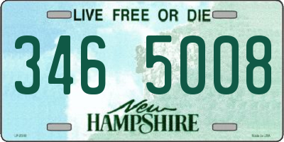 NH license plate 3465008